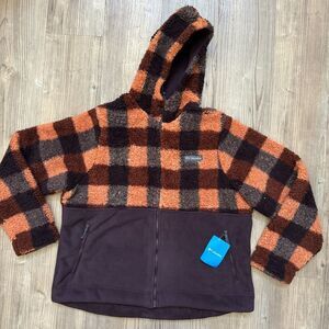 Columbia Women's Winter Pass Sherpa Hooded Zip Fleece Jacket Size 2XL